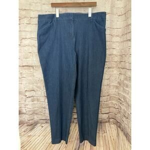 Ashley Stewart Jeans Womens 18 Denim Medium Wash Straight Leg Plus Pockets